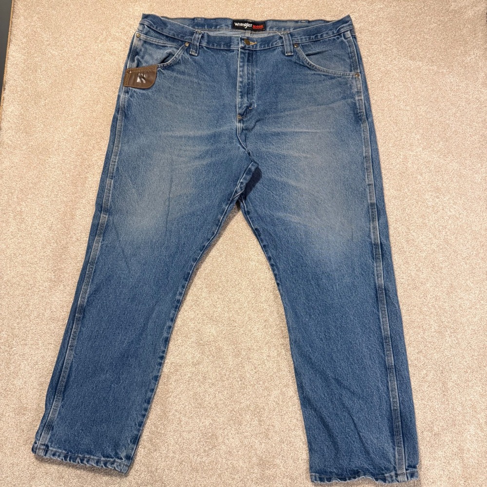 Wrangler RIGGS Workwear Jeans Mens 42x30 Blue Bundle 3 Pair Relaxed Fit Denim - Picture 3 of 16